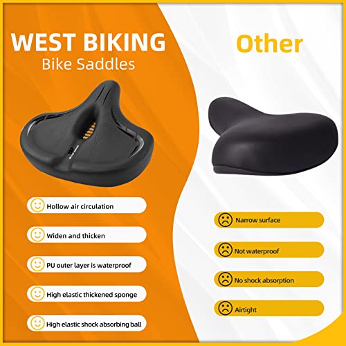 Comfortable Oversized Foam Bicycle Seat for All Bikes