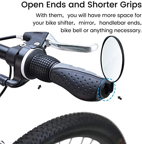 PRUNUS Ergonomic Rubber Bike Handlebar Grips, MTB/BMX