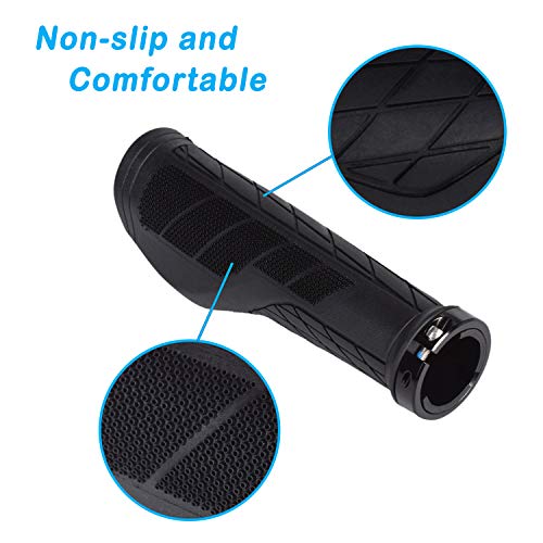 Ergonomic Bike Grips for MTB, E-Bike, Hybrid (Black)
