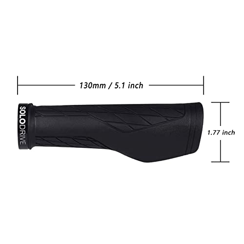 Ergonomic Bike Grips for MTB, E-Bike, Hybrid (Black)
