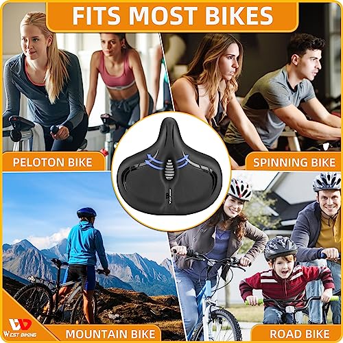 Comfortable Oversized Foam Bicycle Seat for All Bikes