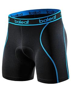 BALEAF Men's Padded Cycling Shorts - Black/Blue
