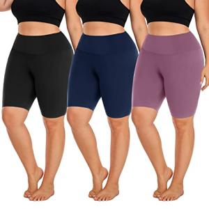 Hi Clasmix Plus Size High Waisted Biker Shorts