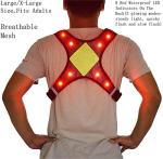 LED Reflective Running Vest with Adjustable Pockets