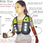 LED Reflective Running Vest with Adjustable Pockets