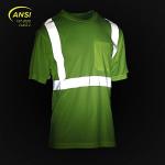 Hi-Vis Short Sleeve Safety Pocket Shirt, Lime