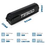 TESGO 48V 12AH Removable Battery for Electric Bike