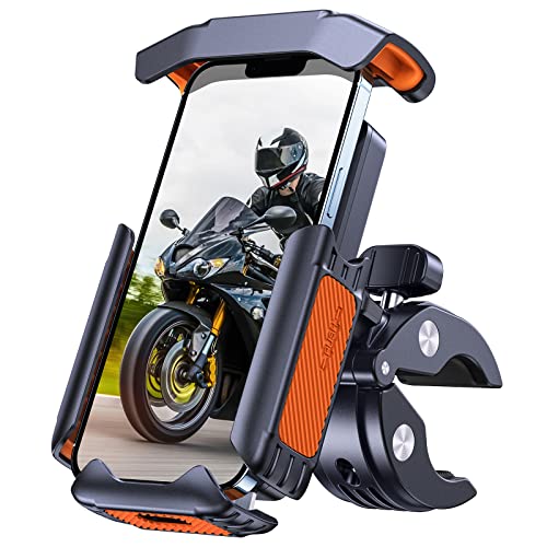 2023 Newest VICSEED Bike Phone Mount, [No.1 Full Protection & Solid Grip] Motorcycle Phone Mount [0.1S Release] 360° Handlebar Bike Phone Holder for Bicycle Scooter, Big Phones & Thick Cases All Phone