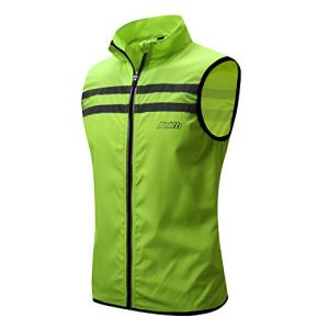 Men's High Visibility Reflective Windbreaker Vest, Yellow
