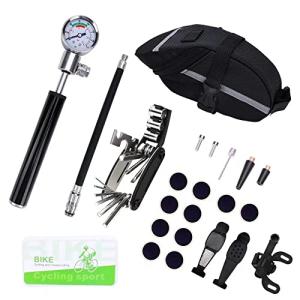 Home Mini Bike Pump and Puncture Repair Kit