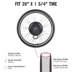 48V 1000W Electric Bike Conversion Kit 26" Wheel