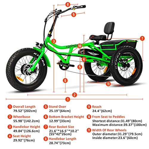 ADDMOTOR Electric Trike Adults, 85MI, 380lbs, Fat Tire