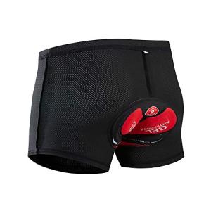 WOSAWE Men's Padded Cycling Underwear Shorts, Black