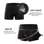 WOSAWE Men's Padded Cycling Underwear Shorts, Black