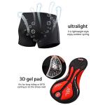 WOSAWE Men's Padded Cycling Underwear Shorts, Black