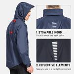 BALEAF Men's Waterproof Cycling Rain Jacket 2XL