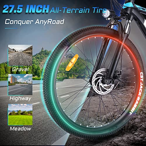 Vivi Electric Bike for Adults Ebike 500W,27.5" E Bike for Adults,Bikes Electric Bikes with 48V 10.4AH Removable Battery,Shimano 21 Speed Adult Electric Bicycles,Up to 50 Miles