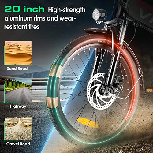 Vivi 20" Folding Electric Bike with Removable Battery