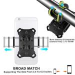 Universal Motorcycle Handlebar Phone Mount with Silicone Straps