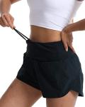High Waist Women's Workout Shorts with Liner