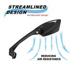 Scratch Resistant Glass Handlebar Bike Mirror - Silver