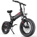 500W Electric Folding Fat Tire Bike, 20”