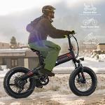 500W Electric Folding Fat Tire Bike, 20”