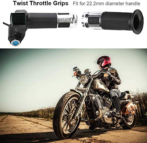 Universal LCD Electric Bike Throttle Grip Pair