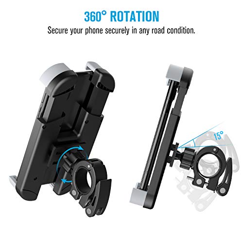 TIMESS New Bike Motorcycle Phone Mount Holder for Any Smartphone GPS Adjustable, Anti Shake and Stable 360° Rotation Bike Accessories fit for Between 3.5 and 6.5 inches