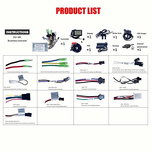 Goorida Electric Bike Conversion Kit with LCD Display