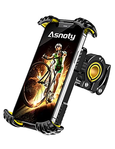 GLSLEOPER Bike Phone Mount Holder, 360° Rotatable Adjustable Anti-Shake Bicycle Motorcycle Phone Mount, Motorcycle Handlebar Phone Clamp Compatible with 4.7"-7.0" Smartphones