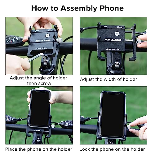 Aluminum Bike Phone Mount for iPhone and GPS