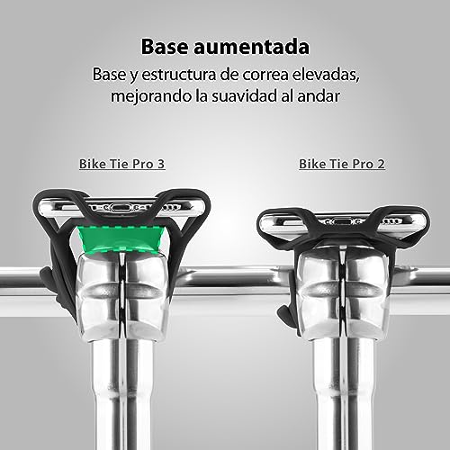 Bone Bike Phone Mount, Universal Bike Phone Holder for Stem, Ultra Light Phone Mount for Bike, Bicycle Phone Mount for Phones 5.8"-7.2" (Bike Tie Pro 3 Black)