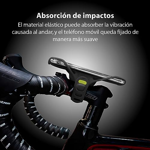 Bone Bike Phone Mount, Universal Bike Phone Holder for Stem, Ultra Light Phone Mount for Bike, Bicycle Phone Mount for Phones 5.8"-7.2" (Bike Tie Pro 3 Black)