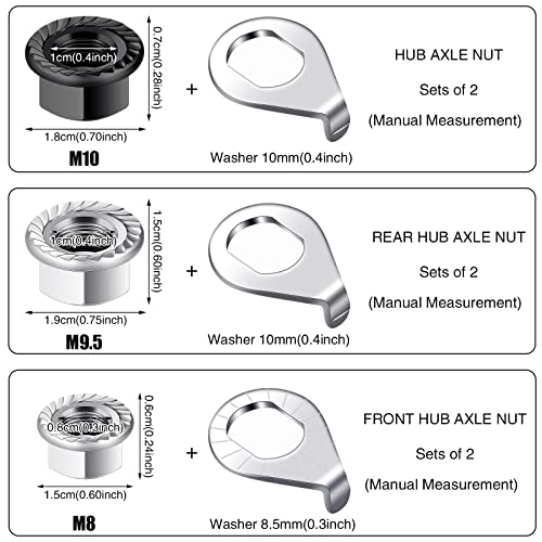 12-piece Bike Axle Nut & Washer Kit