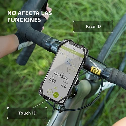 Bone Bike Phone Mount, Universal Bike Phone Holder for Stem, Ultra Light Phone Mount for Bike, Bicycle Phone Mount for Phones 5.8"-7.2" (Bike Tie Pro 3 Black)