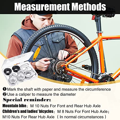 12-piece Bike Axle Nut & Washer Kit