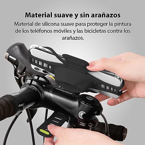 Bone Bike Phone Mount, Universal Bike Phone Holder for Stem, Ultra Light Phone Mount for Bike, Bicycle Phone Mount for Phones 5.8"-7.2" (Bike Tie Pro 3 Black)