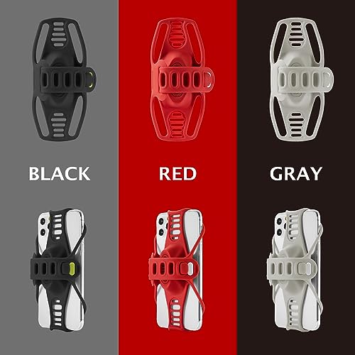 Bone Bike Phone Mount, Universal Bike Phone Holder for Stem, Ultra Light Phone Mount for Bike, Bicycle Phone Mount for Phones 5.8"-7.2" (Bike Tie Pro 3 Black)