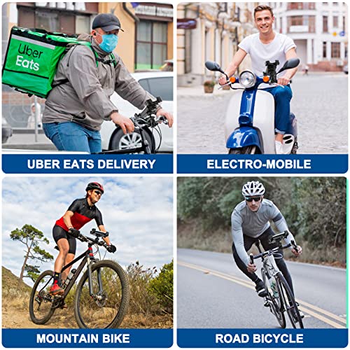 YLYT A1 Bike Phone Holder, Motorcycle Phone Mount – Bicycle Handlebar Cell Phone Clamp, Scooter Phone Clip for iPhone 14 Plus Pro Max, 13 Pro Max, Galaxy S22， S21，and 4.7-6.8 inches Smartphones