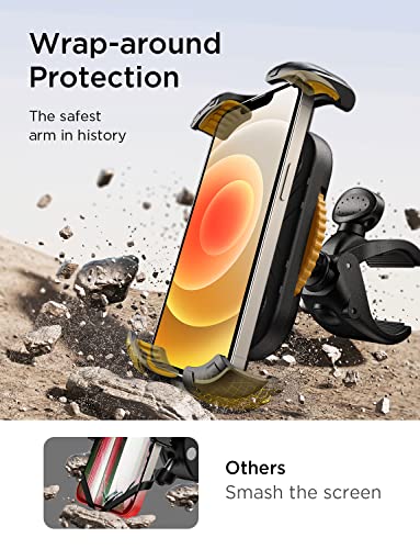 LISEN Bike Motorcycle Phone Mount Holder[Super Stable], Bike Phone Mount Holder, [Upgraded Clip] Phone Holder for Bike Motorcycle, Fit for 18-50mm Handlebars, All 4.7"-7.1" Cellphone