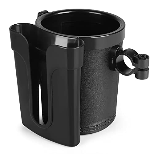 Accmor 3-in-1 Bike Cup Holder with Cell Phone Keys Holder, Bike Water Bottle Holders,Universal Bar Drink Cup Can Holder for Bicycles, Motorcycles, Scooters,Black