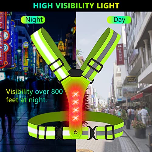 LED Reflective Cycling Vest with Safety Lights