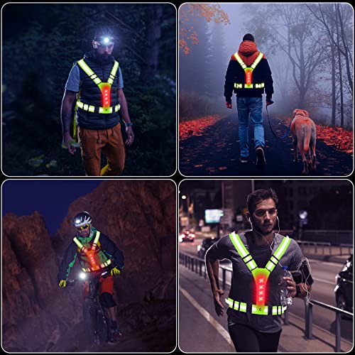 LED Reflective Cycling Vest with Safety Lights