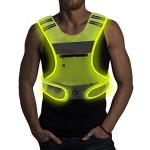 LED Reflective Cycling Vest with Pouch & USB