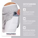 Nautica Women's Compression Biker Shorts, Grey White