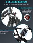 Folding 1000W Electric Bike 50-Mile Range