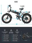 Folding 1000W Electric Bike 50-Mile Range