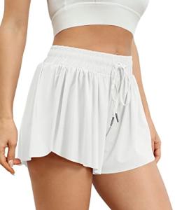 AUTOMET Women’s 2-in-1 Flowing Summer Athletic Shorts