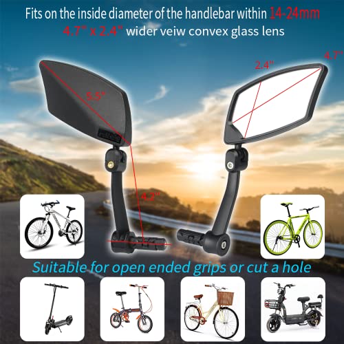 High-Def Convex Bike Mirrors (Set of 2)